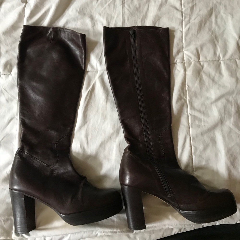 Varda knee high platform boots handmade in italy